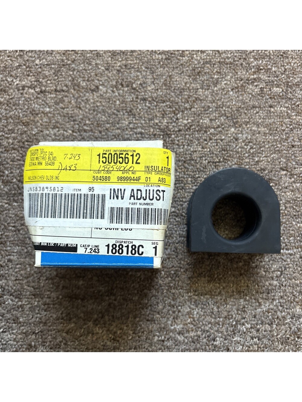 (1) GM AC Delco 15005612 Front Stabilizer Anti Sway Bar Bushing NEW IN BOX!